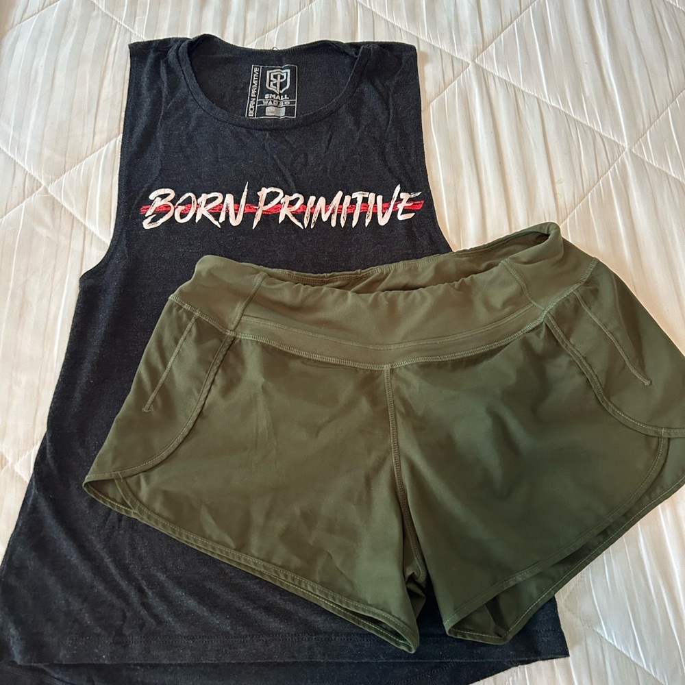 Born Primitive  free Flow Shorts  M green